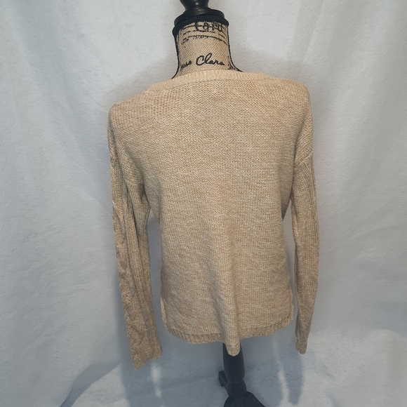 Old Navy Women's Knit Wool Sweater Medium Beige - Picture 3 of 7